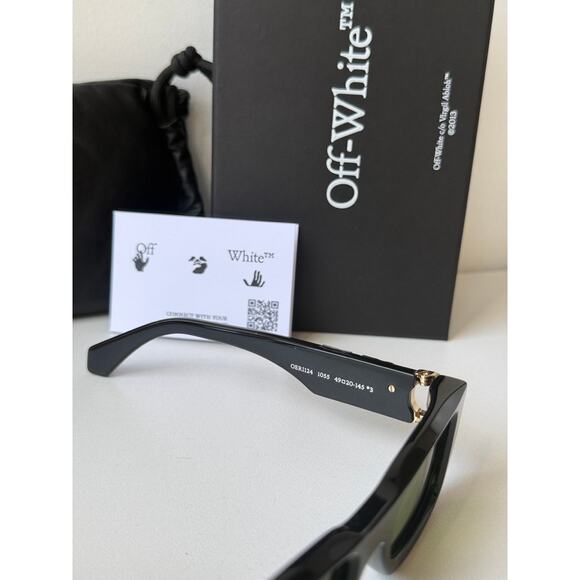 NEW Off White Fillmore Black Green Unisex Sunglasses - Picture 4 of 4